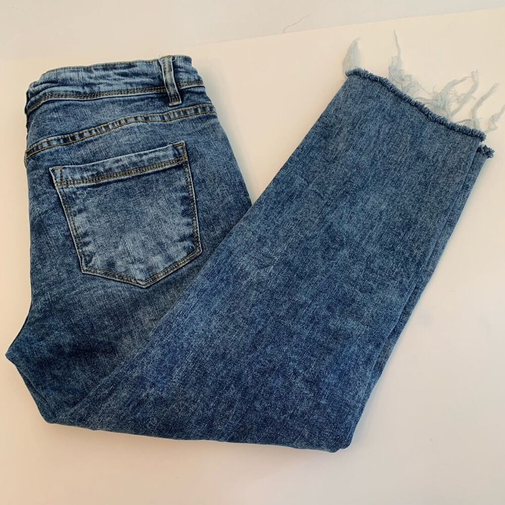 Skinny JE Paprika Jeans Womens 32 Blue Medium Wash Distressed Denim